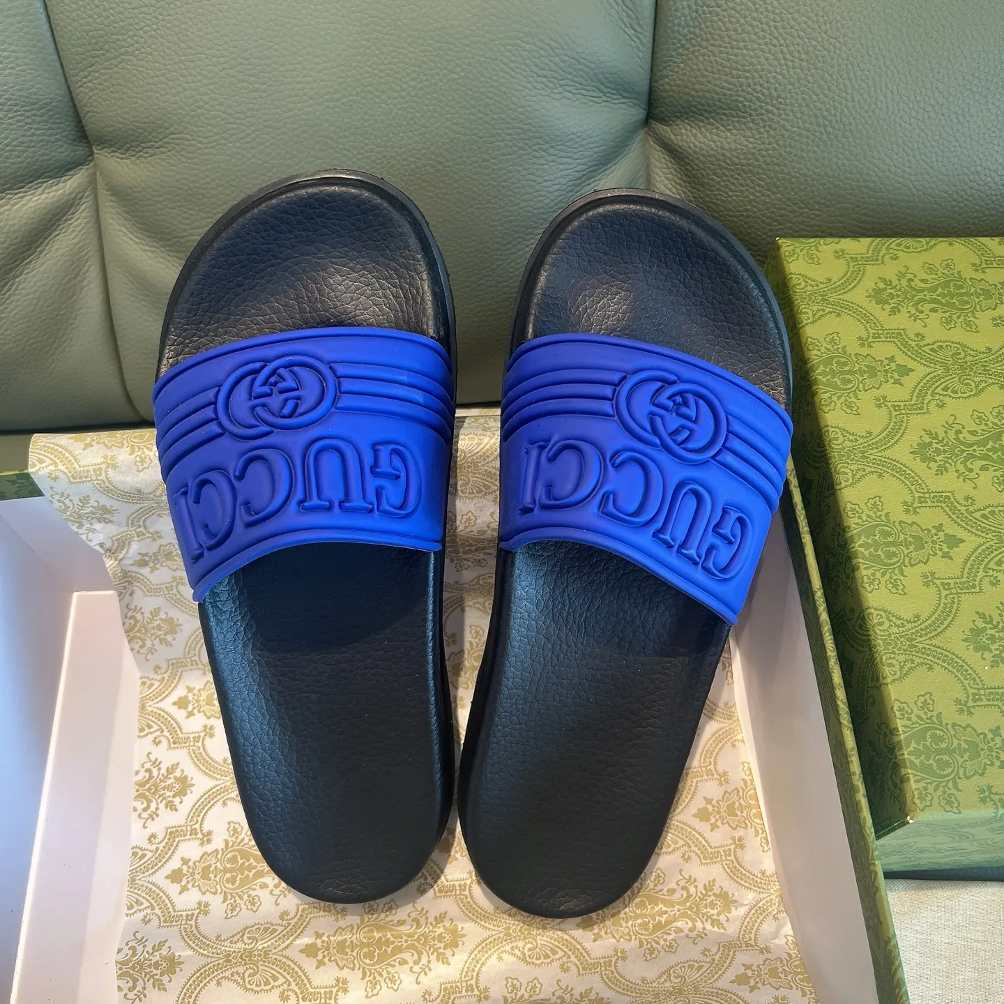 Men's Men's Shoes 130🐮🐮Gucci Gucci Slippers Gucci 2024 latest beach sandals slippers Original molding double G LOGO Original molding consistent Outsole: Men's Men's Shoes u double-layer outsole Size: 35-46